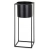 DONICZKA OSŁONKA ZE STOJAKIEM 70x24cm CZARNA METALOWA NA STOJAKU LOFT 70cm