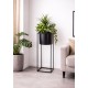 DONICZKA OSŁONKA ZE STOJAKIEM 70x24cm CZARNA METALOWA NA STOJAKU LOFT 70cm
