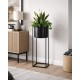 DONICZKA OSŁONKA ZE STOJAKIEM 70x24cm CZARNA METALOWA NA STOJAKU LOFT 70cm