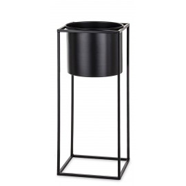 DONICZKA OSŁONKA ZE STOJAKIEM 50x20cm CZARNA METALOWA NA STOJAKU LOFT 50cm