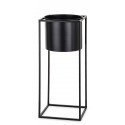 DONICZKA OSŁONKA ZE STOJAKIEM 50x20cm CZARNA METALOWA NA STOJAKU LOFT 50cm