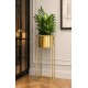 DONICZKA OSŁONKA ZE STOJAKIEM 70x24cm ZŁOTA METALOWA NA STOJAKU LOFT 70cm