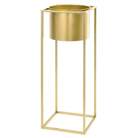 DONICZKA OSŁONKA ZE STOJAKIEM 70x24cm ZŁOTA METALOWA NA STOJAKU LOFT 70cm