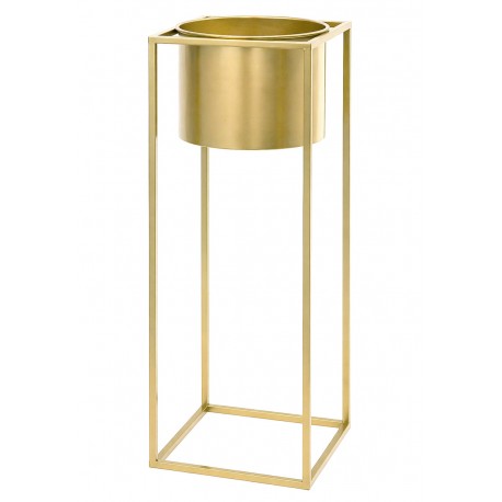 DONICZKA OSŁONKA ZE STOJAKIEM 70x24cm ZŁOTA METALOWA NA STOJAKU LOFT 70cm