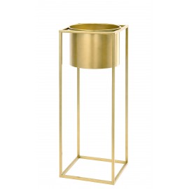 DONICZKA OSŁONKA ZE STOJAKIEM 50x20cm ZŁOTA METALOWA NA STOJAKU LOFT 50cm