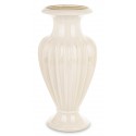 WAZON CERAMICZNY BEŻOWY KREMOWY 45cm RYFLOWANY ZDOBIONY NOWOCZESNY 40 50