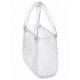 WAZON SZKLANY TOREBKA 28cm BEZBARWNY NOWOCZESNY GLAMOUR DEKORACJA 25 30