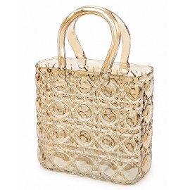 WAZON SZKLANY TOREBKA 29cm BRĄZOWY NOWOCZESNY GLAMOUR DEKORACJA 25 30