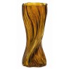 WAZON SZKLANY BRĄZOWY BURSZTYNOWY AMBER 30cm ZDOBIONY NOWOCZESNY