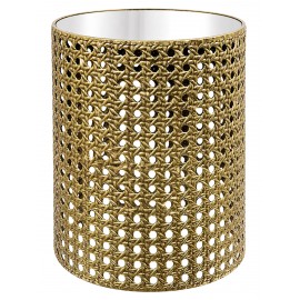 STOLIK KAWOWY ZŁOTY Z LUSTREM NA BLACIE METALOWY 50cm KWIETNIK GLAMOUR