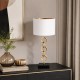 LAMPA STOŁOWA ZŁOTA CZARNA BIAŁA 55cm METALOWA GLAMOUR NOWOCZESNA STOJĄCA 50 60