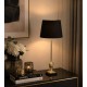 LAMPA STOŁOWA CZARNA ZŁOTA 60cm METALOWA GLAMOUR NOWOCZESNA STOJĄCA 