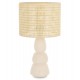 LAMPA STOŁOWA BEŻOWA BRĄZOWA 45cm CERAMICZNA BOHO SKANDYNAWSKA STOJĄCA 40 50