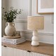 LAMPA STOŁOWA BEŻOWA BRĄZOWA 45cm CERAMICZNA BOHO SKANDYNAWSKA STOJĄCA 40 50