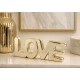 FIGURKA CERAMICZNA ZŁOTA LOVE 10x26cm NAPIS SŁOWO LOVE MIŁOŚĆ POŁYSK 25