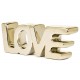 FIGURKA CERAMICZNA ZŁOTA LOVE 10x26cm NAPIS SŁOWO LOVE MIŁOŚĆ POŁYSK 25