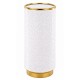 WAZON CERAMICZNY BIAŁY ZŁOTY ZDOBINONY 24x12cm GLAMOUR NOWOCZESNY 25