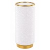 WAZON CERAMICZNY BIAŁY ZŁOTY ZDOBINONY 24x12cm GLAMOUR NOWOCZESNY 25