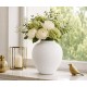 WAZON BIAŁY CZARNY CERAMICZNY 25cm Z EFEKTEM KAMIENIA NOWOCZESNY STYLOWY