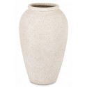 WAZON BEŻOWY PIASKOWY CERAMICZNY 40cm Z EFEKTEM KAMIENIA NOWOCZESNY STYLOWY