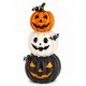 FIGURKA NA HALLOWEEN DYNIE Z NIETOPERZAMI 40cm POMARAŃCZOWA BIAŁA CZARNA