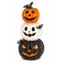 FIGURKA NA HALLOWEEN DYNIE Z NIETOPERZAMI 40cm POMARAŃCZOWA BIAŁA CZARNA
