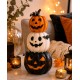 FIGURKA NA HALLOWEEN DYNIE Z NIETOPERZAMI 40cm POMARAŃCZOWA BIAŁA CZARNA
