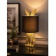 LAMPA STOŁOWA KRÓLIK ZAJĄC ZŁOTA CZARNA 45cm STYLOWA LAMPKA NOCNA STOJĄCA