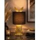 LAMPA STOŁOWA KRÓLIK ZAJĄC ZŁOTA CZARNA 45cm STYLOWA LAMPKA NOCNA STOJĄCA