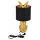 LAMPA STOŁOWA KRÓLIK ZAJĄC ZŁOTA CZARNA 45cm STYLOWA LAMPKA NOCNA STOJĄCA