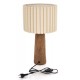 LAMPA STOŁOWA BRĄZOWA BEŻOWA 45cm IMITACJA DREWNA BOHO LAMPKA NOCNA STOJĄCA