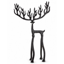 FIGURKA METALOWA RENIFER JELEŃ CZARNY 40cm ŚWIĄTECZNA LOFT NA ŚWIĘTA