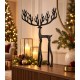 FIGURKA METALOWA RENIFER JELEŃ CZARNY 40cm ŚWIĄTECZNA LOFT NA ŚWIĘTA