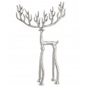 FIGURKA METALOWA RENIFER JELEŃ SREBRNY 40cm ŚWIĄTECZNA LOFT NA ŚWIĘTA