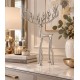 FIGURKA METALOWA RENIFER JELEŃ SREBRNY 40cm ŚWIĄTECZNA LOFT NA ŚWIĘTA