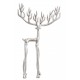 FIGURKA METALOWA RENIFER JELEŃ SREBRNY 40cm ŚWIĄTECZNA LOFT NA ŚWIĘTA