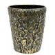 DONICZKA OSŁONKA METALOWA ZŁOTA CZARNA 30x26cm LOFT RETRO GLAMOUR 25