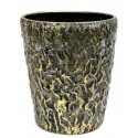 DONICZKA OSŁONKA METALOWA ZŁOTA CZARNA 30x26cm LOFT RETRO GLAMOUR 25