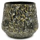 DONICZKA OSŁONKA METALOWA ZŁOTA CZARNA 27x27cm LOFT RETRO GLAMOUR 25 30