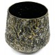 DONICZKA OSŁONKA METALOWA ZŁOTA CZARNA 27x27cm LOFT RETRO GLAMOUR 25 30