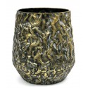 DONICZKA OSŁONKA METALOWA ZŁOTA CZARNA 23x22cm LOFT RETRO GLAMOUR 20 25