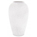 WAZON BIAŁY CZARNY CERAMICZNY 37cm Z EFEKTEM KAMIENIA NOWOCZESNY 35 40