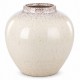 WAZON CERAMICZNY BEŻOWY KREMOWY 19cm GLAMOUR STYLOWY SZKLIWIONY WAZONIK 20