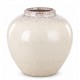 WAZON CERAMICZNY BEŻOWY KREMOWY 15cm GLAMOUR STYLOWY SZKLIWIONY WAZONIK