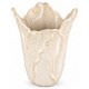 WAZON CERAMICZNY BEŻOWY KREMOWY 28cm PŁATKI KWIATA GLAMOUR STYLOWY 25 30