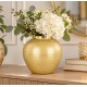 WAZON CERAMICZNY ZŁOTY 20cm NAKRAPIANY DEKORACYJNY NOWOCZESNY GLAMOUR