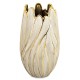 WAZON CERAMICZNY W KSZTAŁCIE KWIATA 28cm SZARY ZŁOTY GLAMOUR 25 30