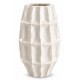 WAZON CERAMICZNY KREMOWY ECRU 32cm DEKORACYJNY SZKLIWIONY BIAŁY 30 35