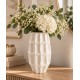 WAZON CERAMICZNY KREMOWY ECRU 32cm DEKORACYJNY SZKLIWIONY BIAŁY 30 35