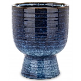 DONICZKA OSŁONKA NIEBIESKA GRANATOWA 20x16cm NA NÓŻCE GLAMOUR STYLOWA 15 20
